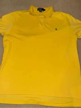 Polo by Ralph Lauren Yellow Polo Shirt with Blue Pony
